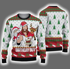 Jesus Birthday Boy Ugly Christmas Sweater