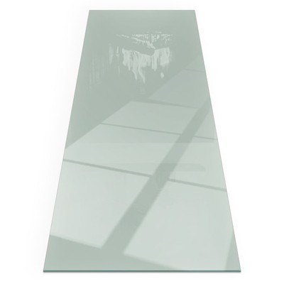 Glas Feuerstelle Schutzplatte, Hitzebeständig Für Kamin Farbe Hellgrün 125x50 cm