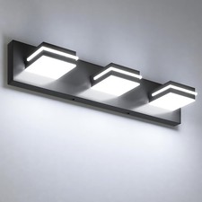 Modern Bathroom Vanity Light Fixtures 3-Light, 24-Inch , Matte Black LED Bat...