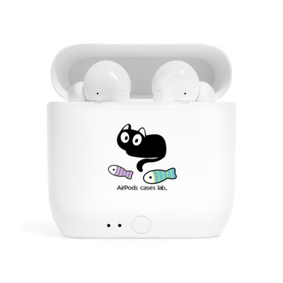Black Cat and Fish Wireless Earbuds