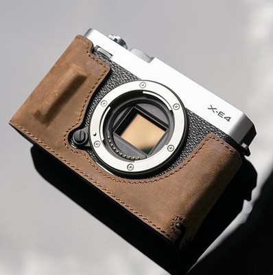 For Fujifilm X-E4 XE4 Camera Bag Leather Dock Case Base Protection Cover shell