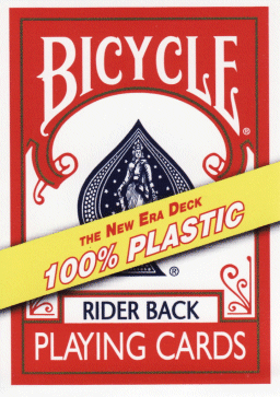 Mazo de cartas 100% plástico de bicicleta de la nueva era - tamaño de póquer rojo o azul - Imagen 1 de 1
