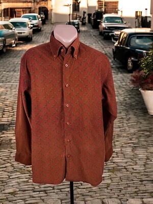 Claudio Campione Button Up Shirt Mens XL Multicolor Regular Fit Preppy