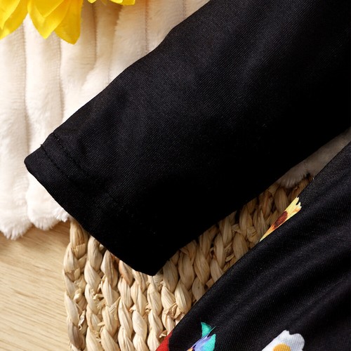 Newborn Kids Baby Girls Long Sleeve Floral Dress Christmas Party Pleated Dresses - Picture 12 of 20
