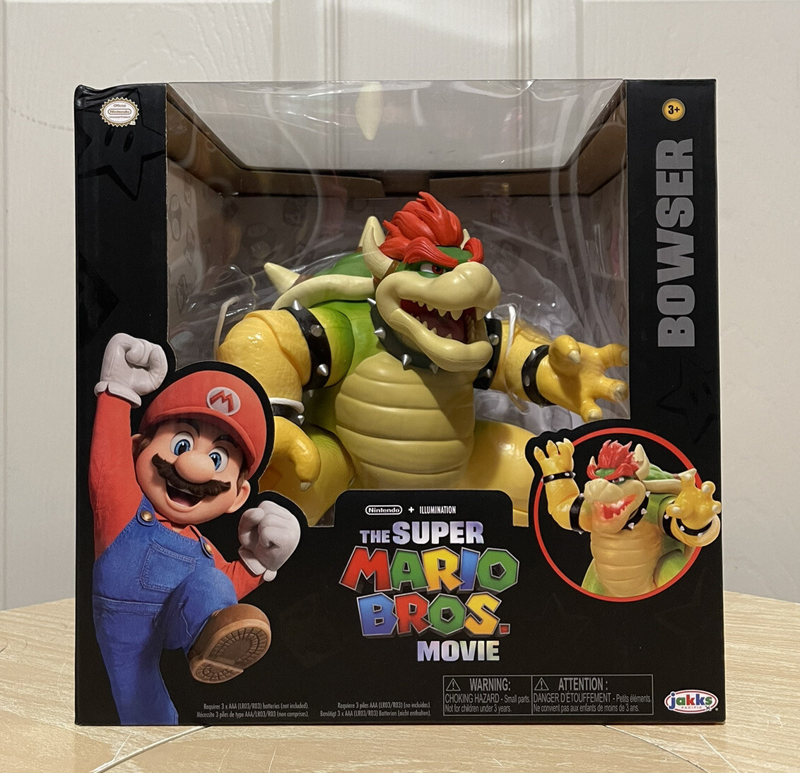 Super Mario Bros Movie Premium 7” Bowser Figure Fire Breathing NEW 2023