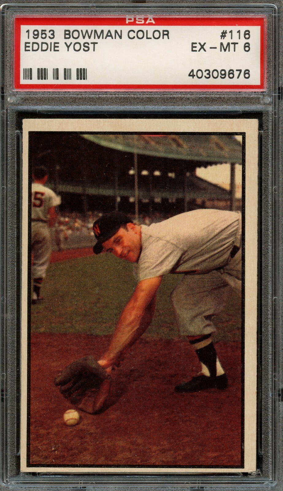 BB - 1953 Bowman Color - #116 - Eddie Yost - PSA 6 - EX-MT