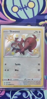 skwovet shiny pokemon card Skwovet SV099/SV122 Shiny Holo - Shining Fates - NM/Pack Fresh Pokemon Card