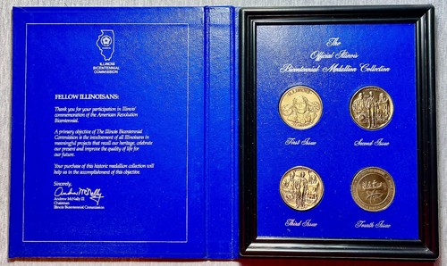 Official ILLINOIS Bicentennial Medallion Collection - Complete Set - Excellent!