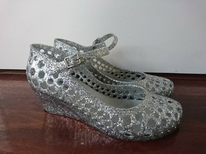 Silver Glitter Wedges Shoes | eBay
