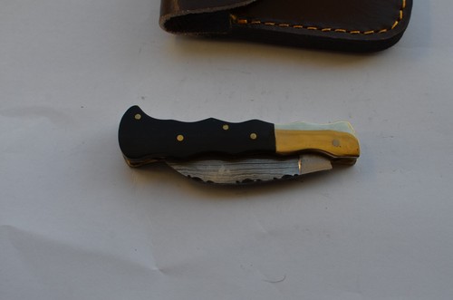 damascus custom made folding knife From The Eagle Collection 7268RR - Picture 9 of 12