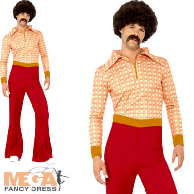 HOT 70s Mens Fancy Dress Authentic 70s Guy Mens Fancy Dress