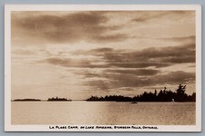 Vtg Sturgeon Falls La Plage Camp RPPC Real Photo Postcard Lake Nipissing Canada