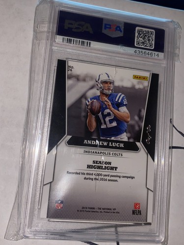 Andrew Luck 2018 Panini National VIP BLACK SHIMMER 1/1 Colts PSA 10 WOW RARE - Picture 10 of 12