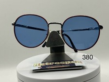 Vintage Eyeglasses NOS Large Round Blue Lens Red/Blue Frame 1990s-2000s