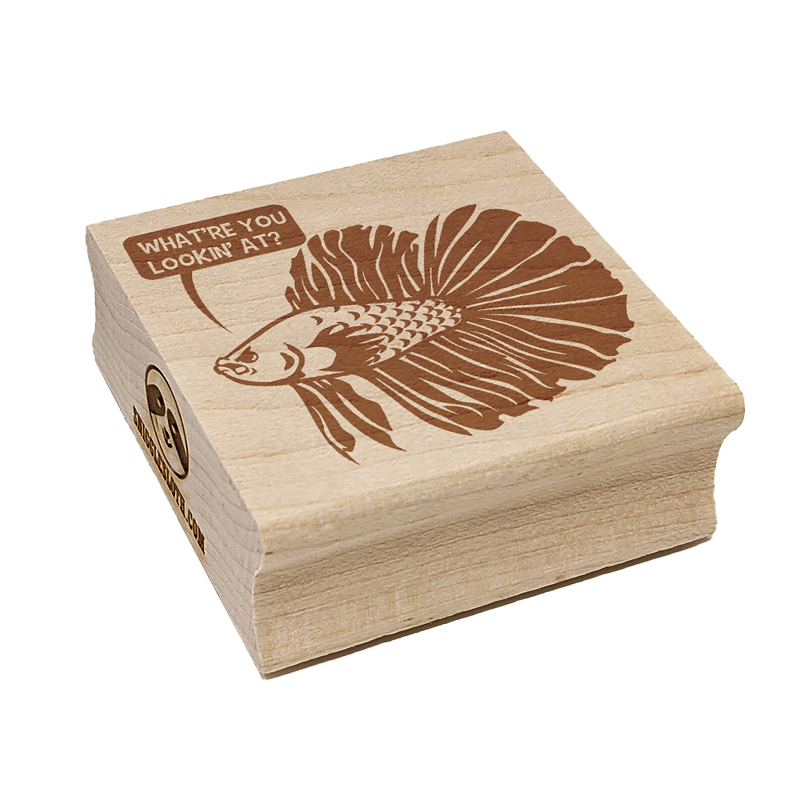 Feisty Betta Fish Rubber Stamp for Crafting