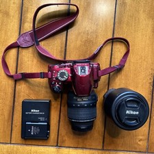 Nikon D D3100 14.2MP Digital SLR Camera - RED w/ 18-55mm Lens  Extras