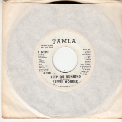 STEVIE WONDER - KEEP ON RUNNING - PROMO TAMLA 45