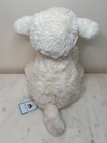 Peluche morbido agnello Jellycat autentico bianco macchia regalo perfetto Pasqua 14" nuovo con etichette - Foto 3 di 7