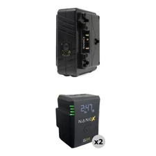 Core SWX NANOX Micro 98Wh Li-Ion 2 x Batteries + Dual Travel Charger Kit (Gold M