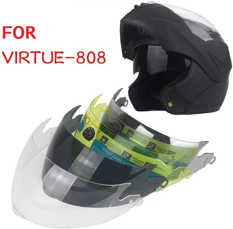 Motorrad Helmvisier Für VIRTUE-808 Helm - Klar Und Getönt Mit Links-Spezialfunktion
