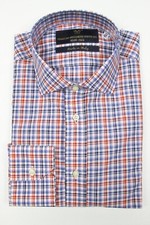 Versace 1969 Men's Check Dress Shirt size 17.5" 44 Made in Italy Gift for Him