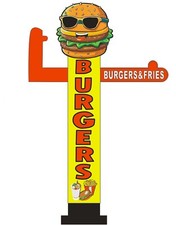 10ft Burgers & Fries Inflatable Outdoor Advertising Waving Man