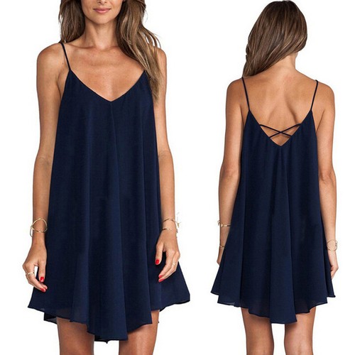 Loose Fit Women's Short Dress, Perfect for Summer Weather, Black, Size S-6XL - Picture 9 of 22