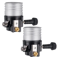 3-Way Lamp Socket Replacement, Turn Switch Knob, UL Listed, Low-Medium-High Sett