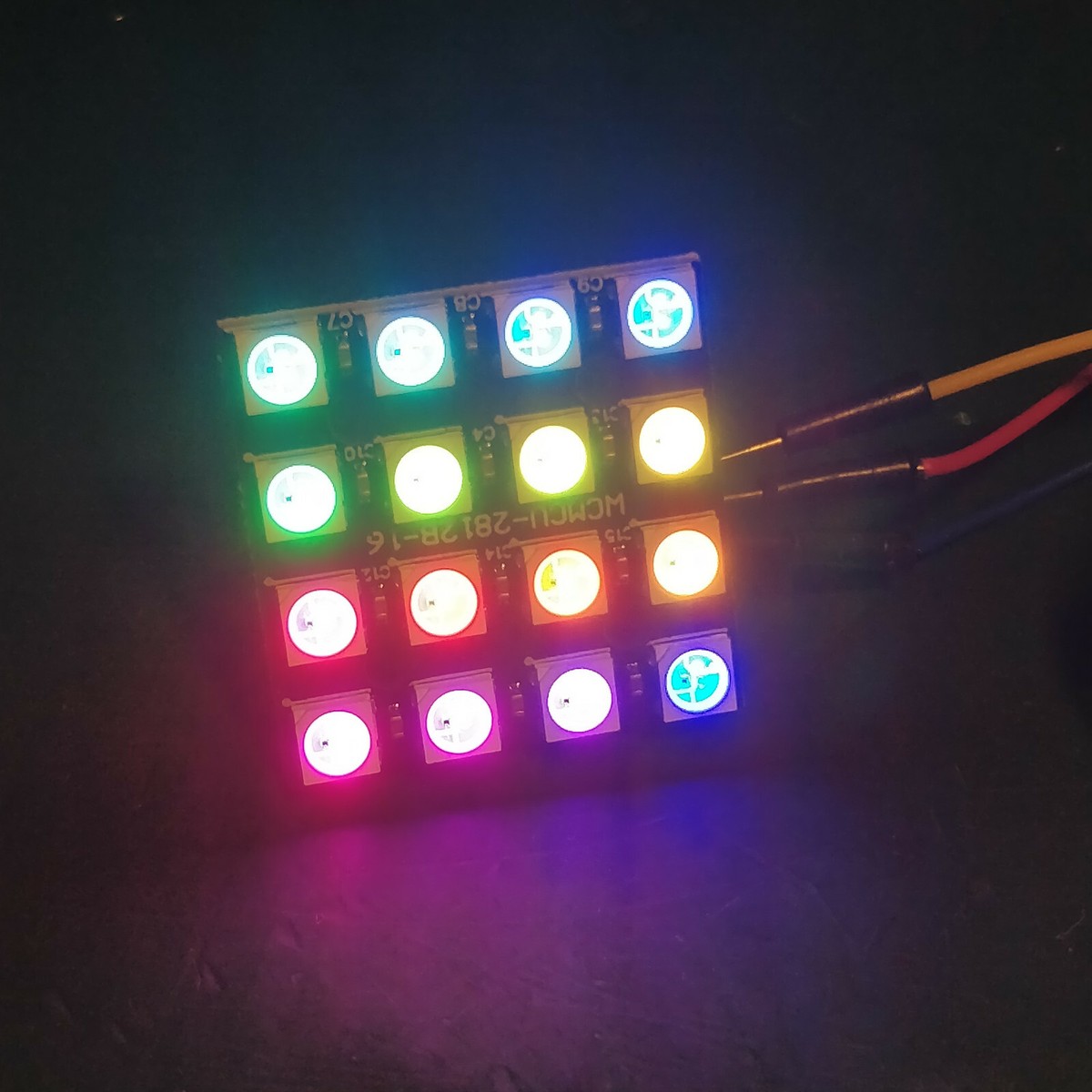 Matrice LED RGB Indirizzabile 4x4 WS2812B 16 LED 34mm - Compatibile NeoPixel
