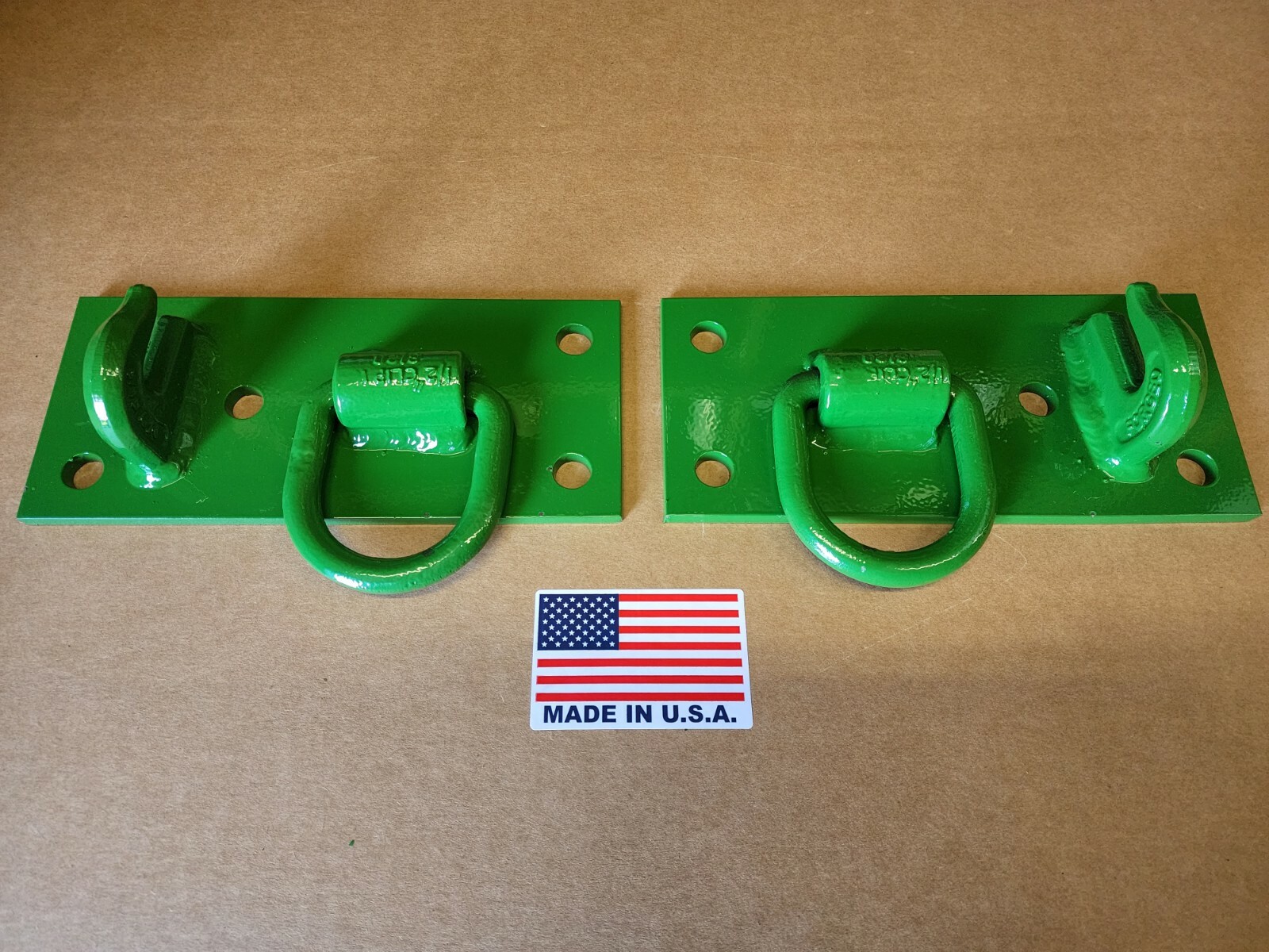 JD John Deere, Kubota Compact Tractor Bolt on Chain Hooks, D Rings USA
