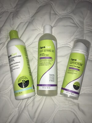 Lot of Deva Curl One Condition Conditioner, Light Defining Gel, & Supercream