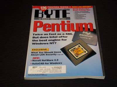 1993 MAY BYTE MAGAZINE - PENTIUM COVER - L 13701 | eBay