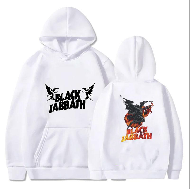 2 sided hoodie, BLACK SABBATH Burning Demon Hoodie, shirt US size
