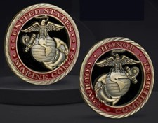 Challenge Coin: MARINE CORPS Globe and Anchor (Ships from CO, USA)