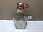Vintage Half Gallon Glass Milk Bottle w/ Red Plastic Carrying Handle