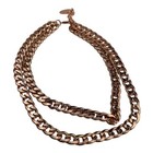 Baublebar Rose Gold Tone Two Strand Heavy Chain Necklace Chunky Statement