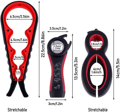 Wholesale Price x 5pack Jar Bottle OpeneMultifuntiona Kitchen Tools 4/5/6-in-1 - Picture 12 of 18