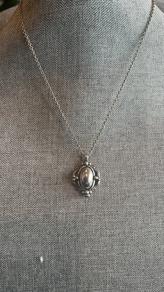 Auténtico Collar Colgante Georg Jensen Año 1989 Esterlina 18” Escandinavo Foto 2 de 4