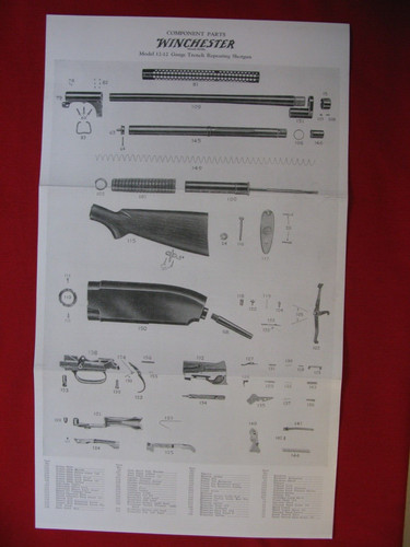 WW2 Era Winchester Model 12 Trench Shotgun Factory Parts Enclosure, NO RESERVE