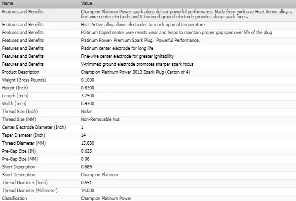 Juego de 6 bujías Champion Platinum para Chevrolet Uplander 2005-2006 V6-3,5 L Foto 4 de 4