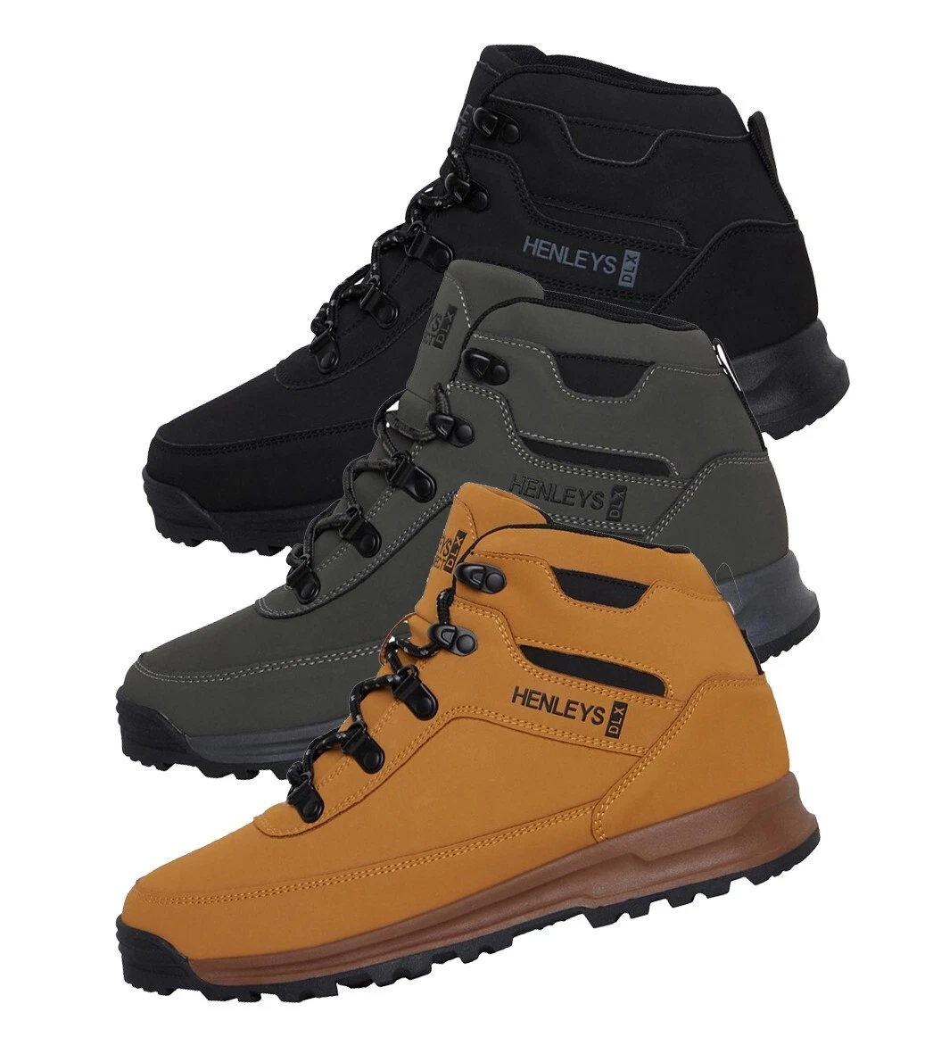 Henleys Junior Boys Casual School Mid Profile Lace Up Hiking Boots