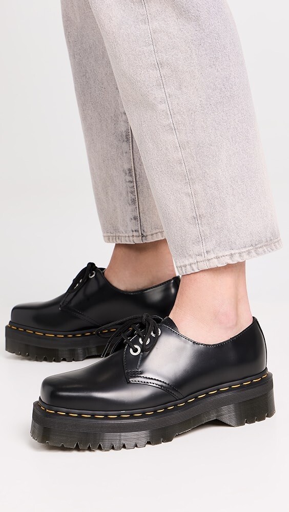 NEW Dr Martens 1461 Quad Squared Leather Platform Oxford