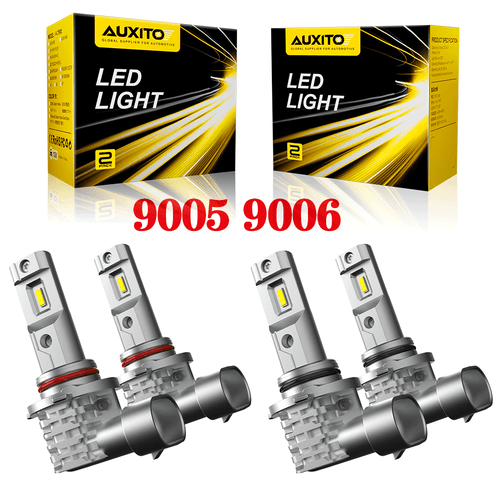 4x 9005 9006 LED Headlight Bulbs High Low Beam Kit 6500K Xenon Super White AUC