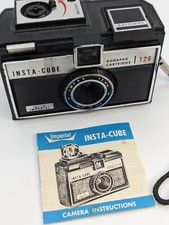 Imperial INSTA-CUBE Kodapak Cartridge 126 Camera 1960s Made In USA w Manual