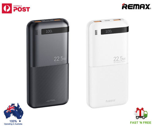 REMAX 22.5W 10000mAh USB C Power Bank Portable Phone Battery Fast ...