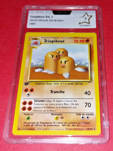 Carte Pokémon Triopikeur 19/102 Edition 1 - Set de Base - FR - PCA 7 - Photo 1/2