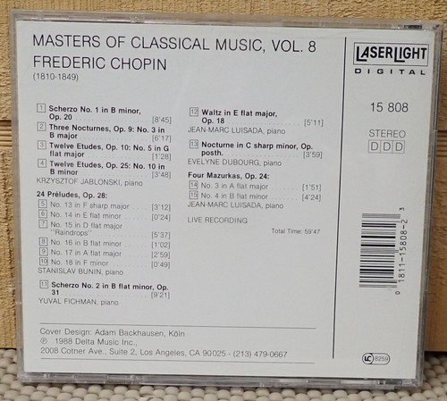 Masters of Classical Music Vol 8 - Chopin - LaserLight CD 1988 - Bild 2 von 3