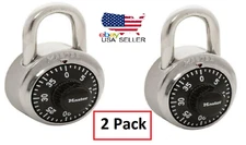 2 Pack Master Lock 1525-V61 Combination Padlock Block Guard With Dial Locker NEW