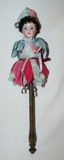 HOCHET ANCIEN TÊTE PORCELAINE MAROTTE 19ème siècle antique bisque head rattle