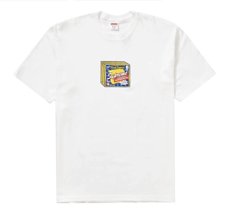 Supreme Cheese White Tee Shirt Size L Authentic Brand New Still In Plastic